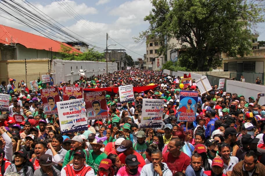 Trabajadores Marcharon En Apoyo Al Presidente Nicol S Maduro