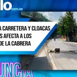 Huecos en la carretera y cloacas desbordadas afecta a los habitantes de La Cabrera