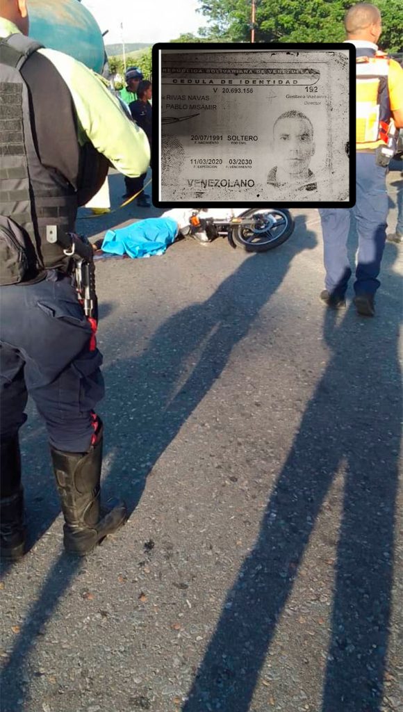 Identificado ciudadano muerto al estrellar su moto contra cisterna elsiglo.com.ve
