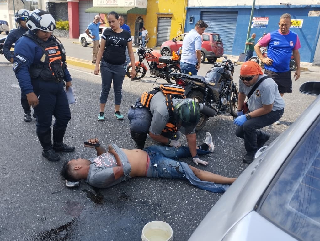 Motorizado resultó herido tras colisión en avenida Bolívar elsiglo.com.ve