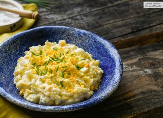 Ensaladilla de papa con mayonesa de limón y mostaza