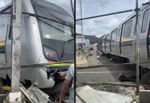 Descarriló un tren del Metro de Caracas en Propatria