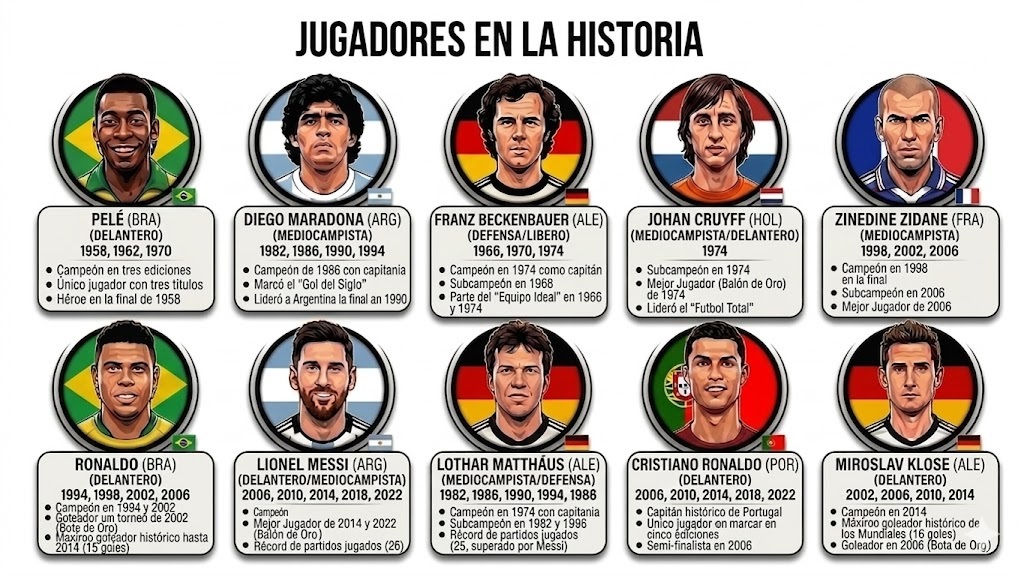 Titanes que moldearon la historia de los Mundiales