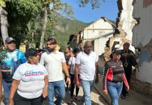 Alcalde Rafael Morales inspecciona daños y reconstrucción en Choroní