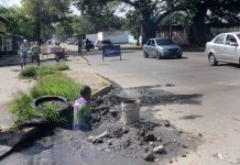 Limpiaron cachimbos obstruidos en la carretera nacional Limpiaron cachimbos obstruidos en la carretera nacional